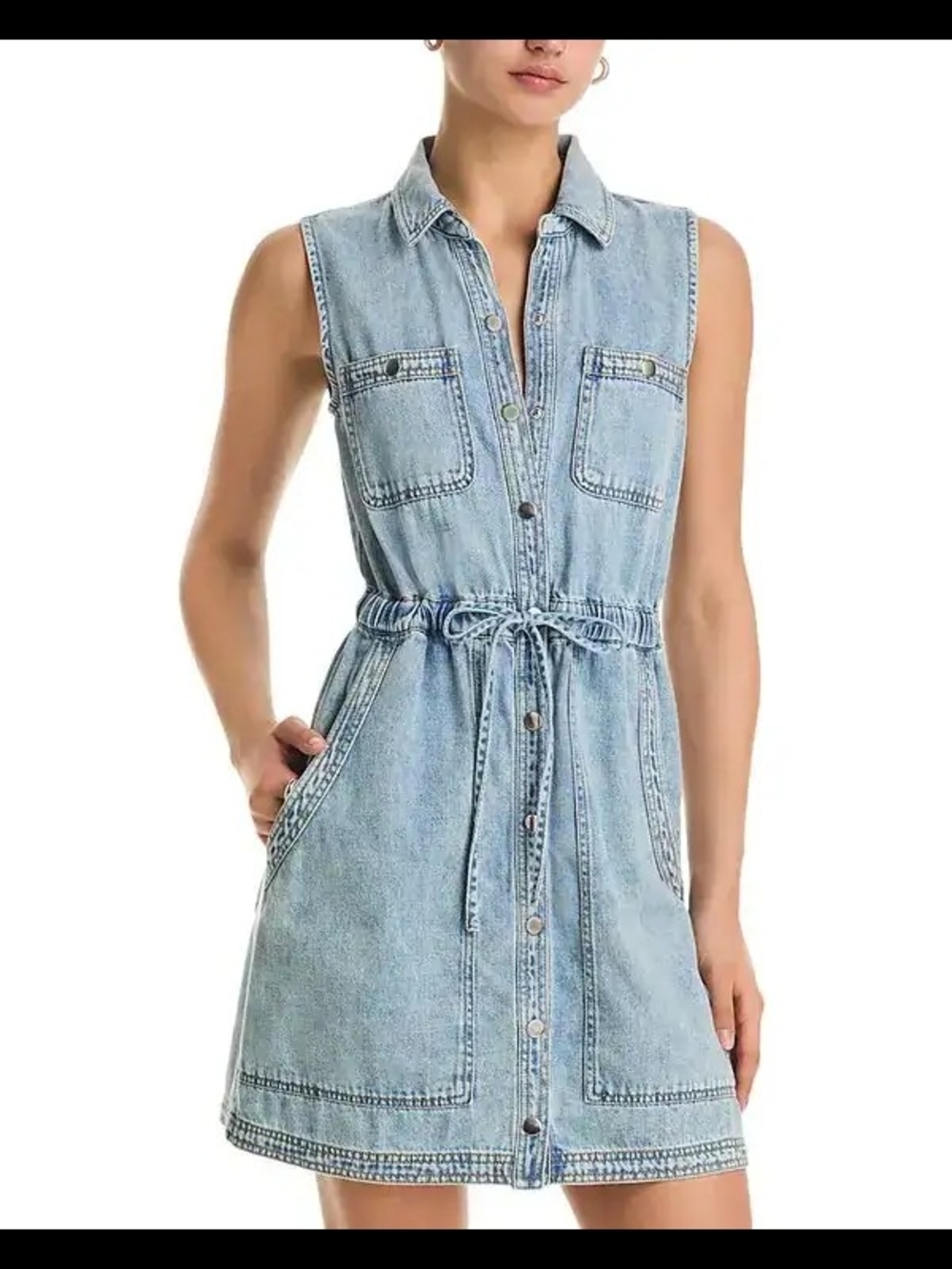 Rails Light Blue Sleeveless Denim Mini Dress XS